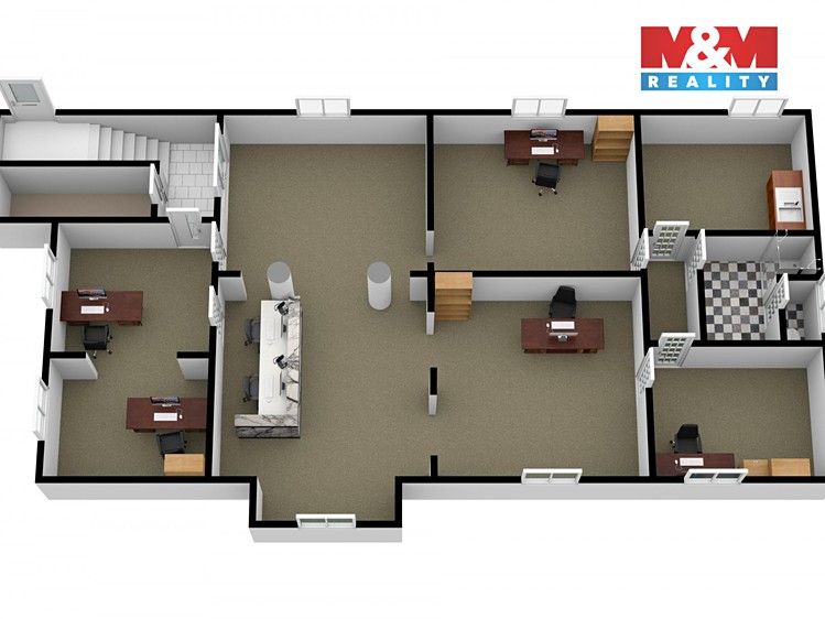 Pronájem kanceláře 140 m² - foto 6