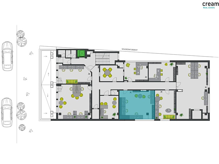 Pronájem kanceláře 42 m² - foto 3
