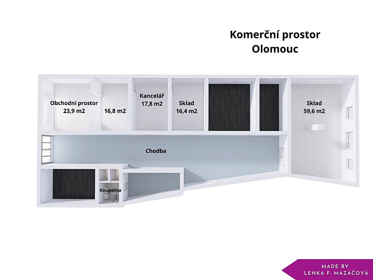 Pronájem obchodního prostoru 134 m² - foto 8
