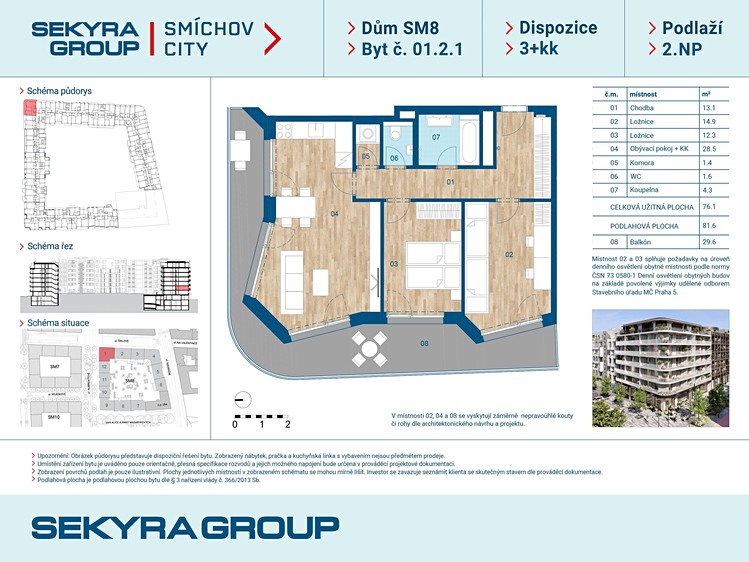 Prodej bytu 3+kk 76 m² - foto 2