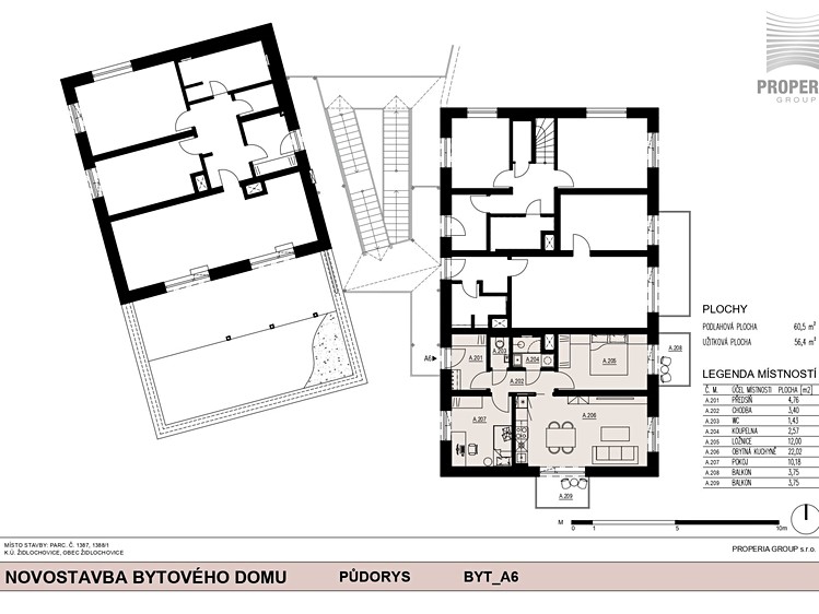 Prodej bytu 3+kk 56 m² (Jednopodlažní) - foto 4