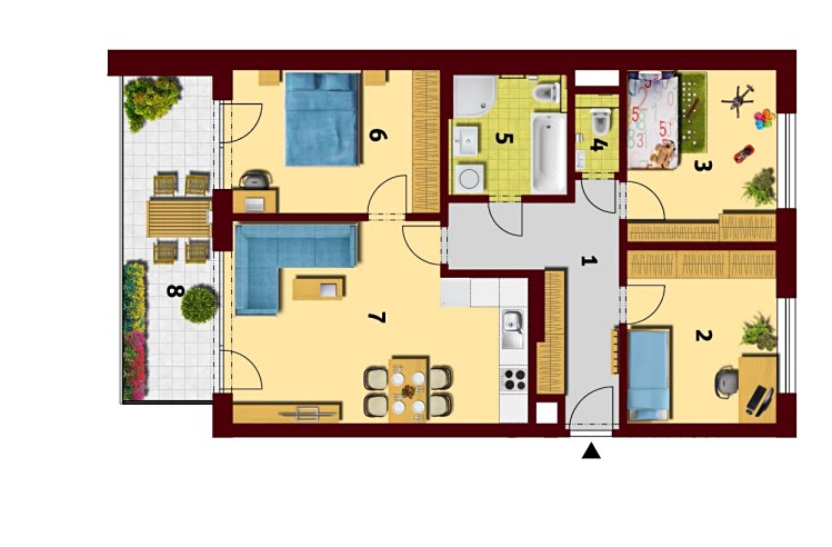 Prodej bytu 4+kk 84 m² (Jednopodlažní) - foto 4