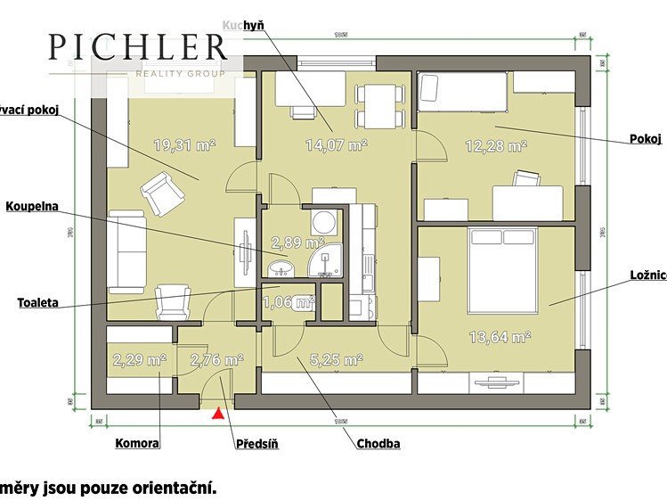 Prodej bytu 3+1 72 m² (Jednopodlažní) - foto 3