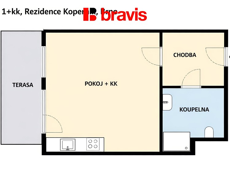 Pronájem bytu 1+kk 36 m² - foto 4