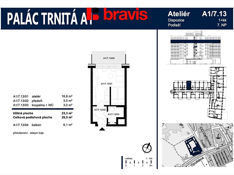 Pronájem bytu 1+kk 27 m² - foto 5