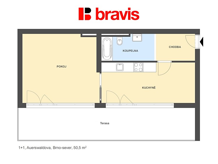 Pronájem bytu 2+kk 47 m² - foto 5