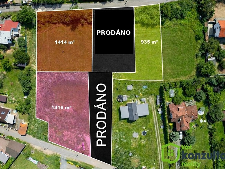 Prodej stavebního pozemku 1 414 m² - foto 2