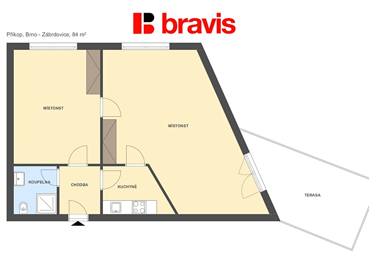Pronájem kanceláře 84 m² - foto 5