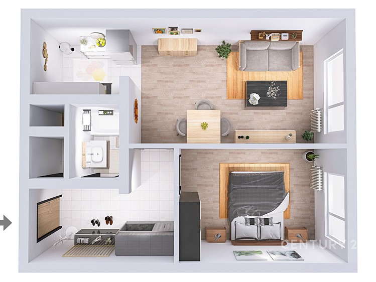 Pronájem bytu 2+kk 45 m² - foto 2
