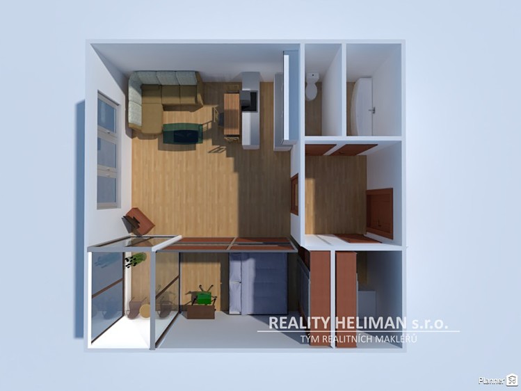 Pronájem bytu 1+kk 52 m² (Jednopodlažní) - foto 5