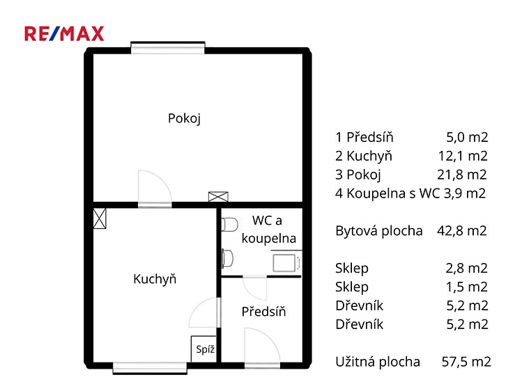 Prodej bytu 1+1 58 m² (Jednopodlažní) - foto 5