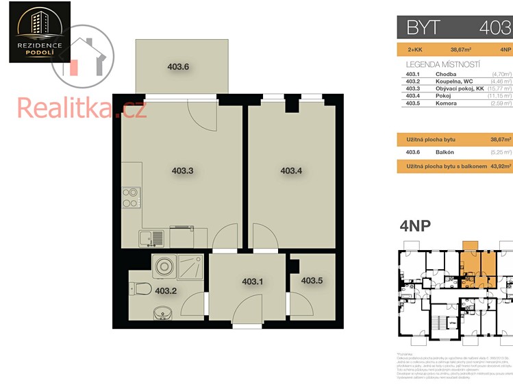 Prodej bytu 2+kk 39 m² - foto 3