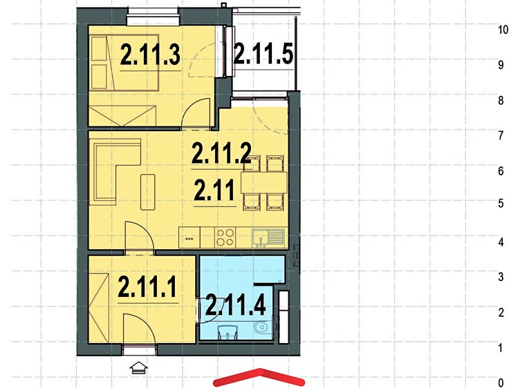 Prodej bytu 2+kk 46 m² - foto 2