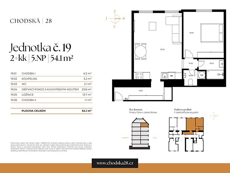 Prodej bytu 2+kk 54 m² - foto 3