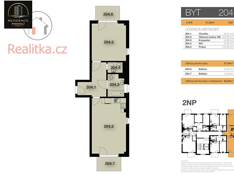 Prodej bytu 2+kk 58 m² - foto 3