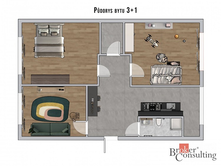 Prodej bytu 3+1 66 m² - foto 2