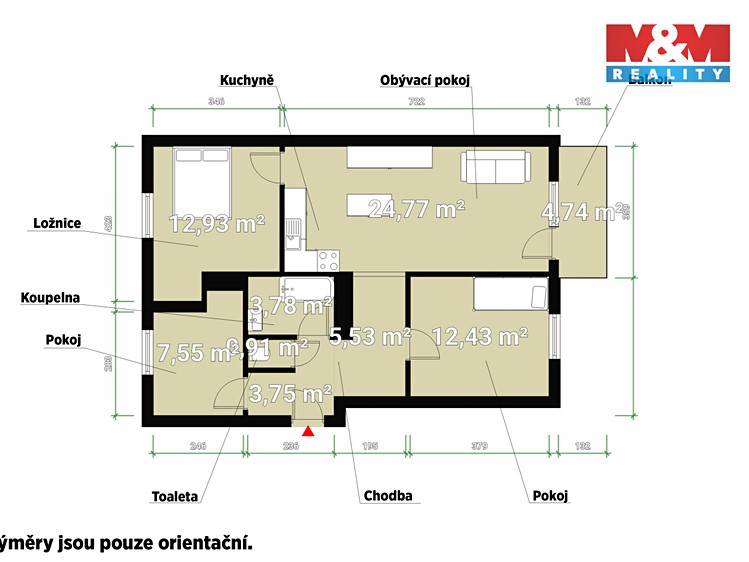 Prodej bytu 4+kk 74 m² - foto 5