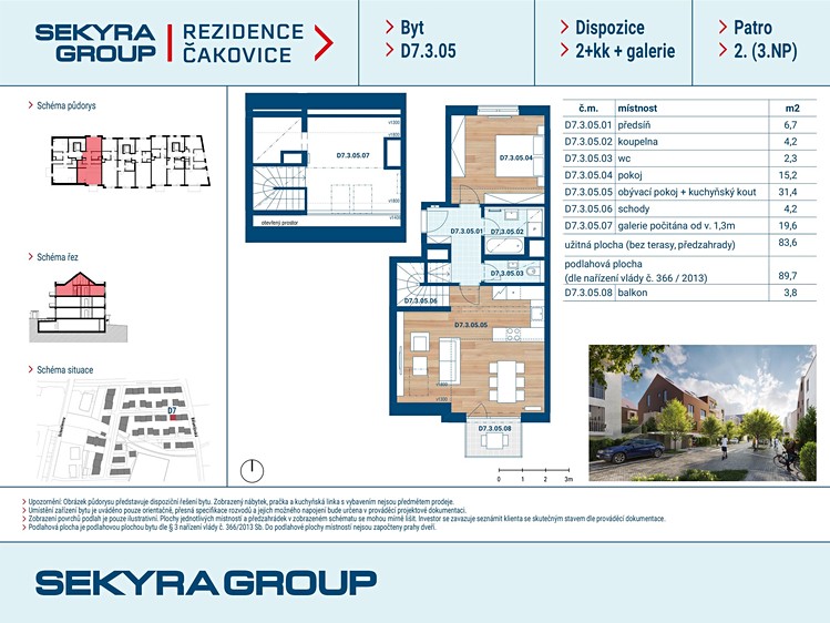Prodej bytu 3+kk 64 m² - foto 2
