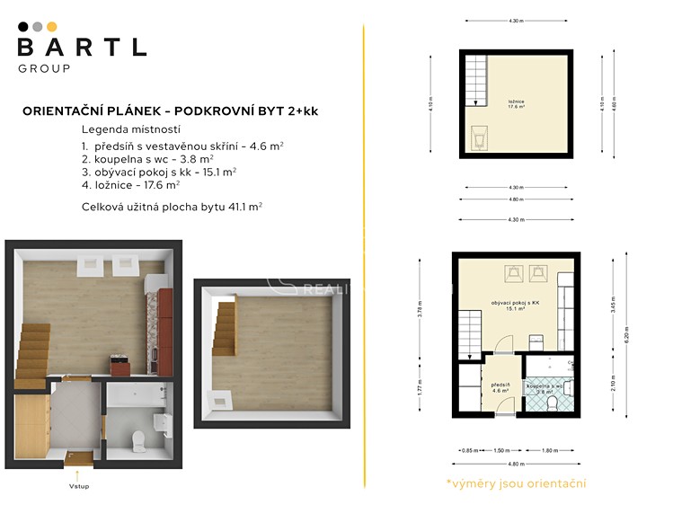 Prodej bytu 2+kk 41 m² (Mezonet) - foto 7