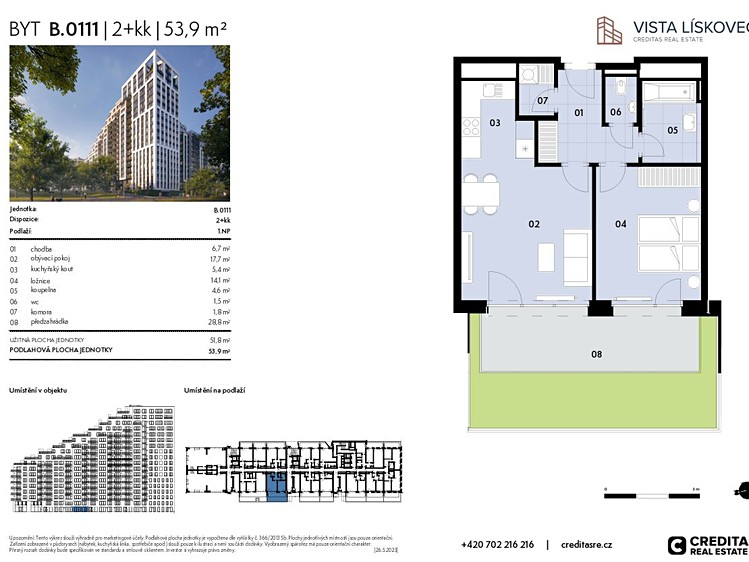 Prodej bytu 2+kk 52 m² - foto 6