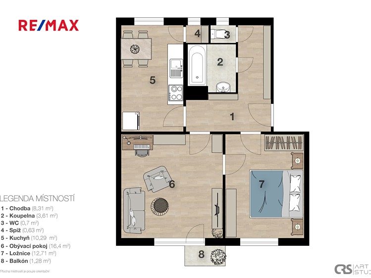 Prodej bytu 2+1 55 m² - foto 3