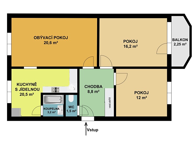 Prodej bytu 3+1 73 m² - foto 5