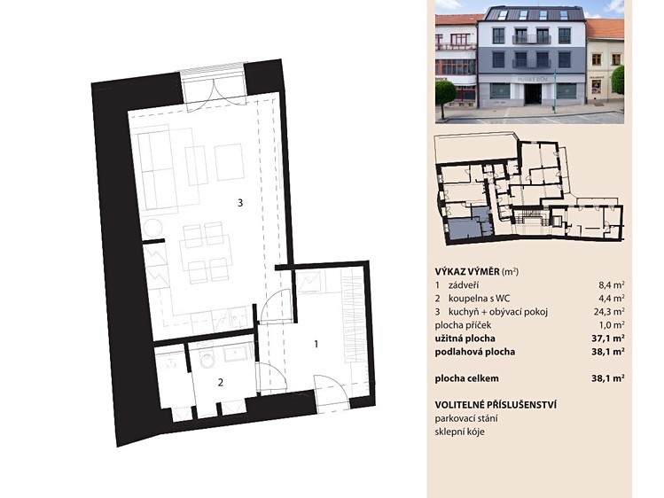 Prodej bytu 1+kk 39 m² - foto 8