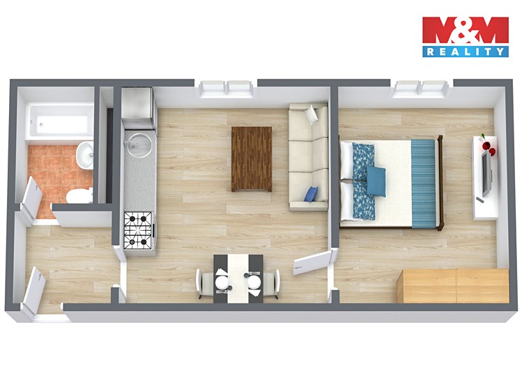 Prodej bytu 2+kk 35 m² - foto 5