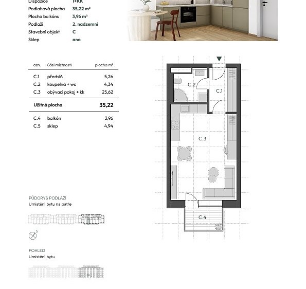 Prodej bytu 1+kk 35 m² - foto 5