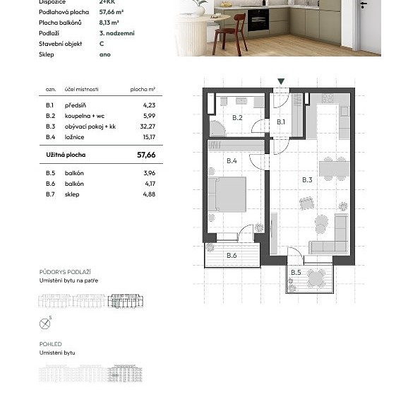 Prodej bytu 2+kk 58 m² - foto 5