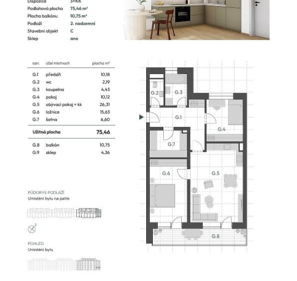 Prodej bytu 3+kk 75 m² - foto 5