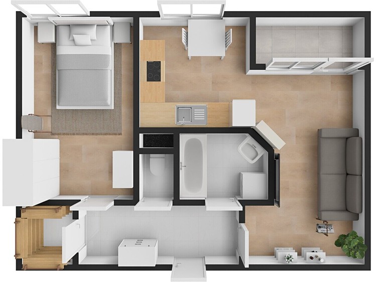Prodej bytu 2+kk 46 m² - foto 3