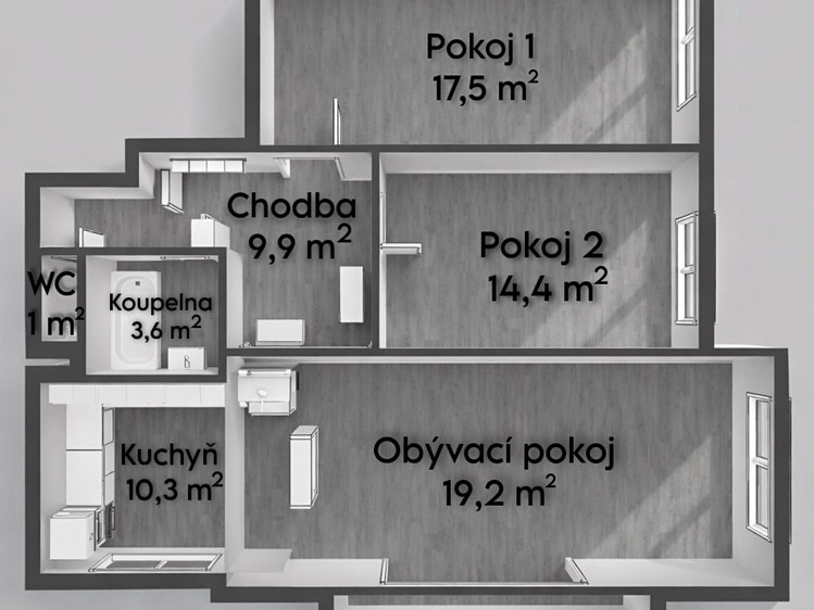 Prodej bytu 3+1 78 m² - foto 5