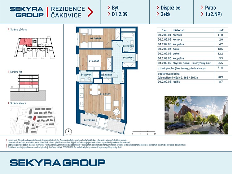 Prodej bytu 3+kk 72 m² - foto 2
