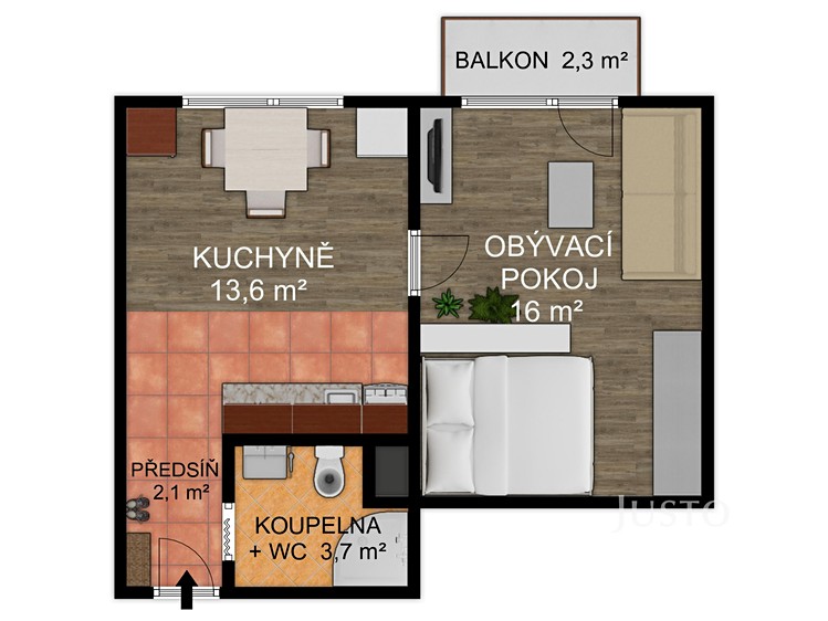 Prodej bytu 1+1 38 m² (Jednopodlažní) - foto 8