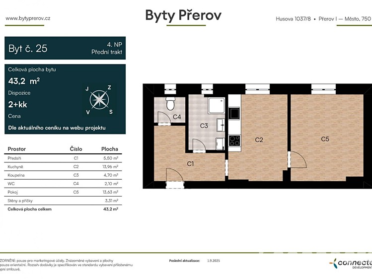 Prodej bytu 2+kk 43 m² - foto 3