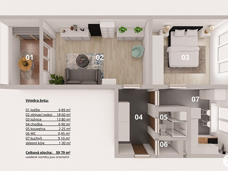 Prodej bytu 2+1 51 m² (Jednopodlažní) - foto 2