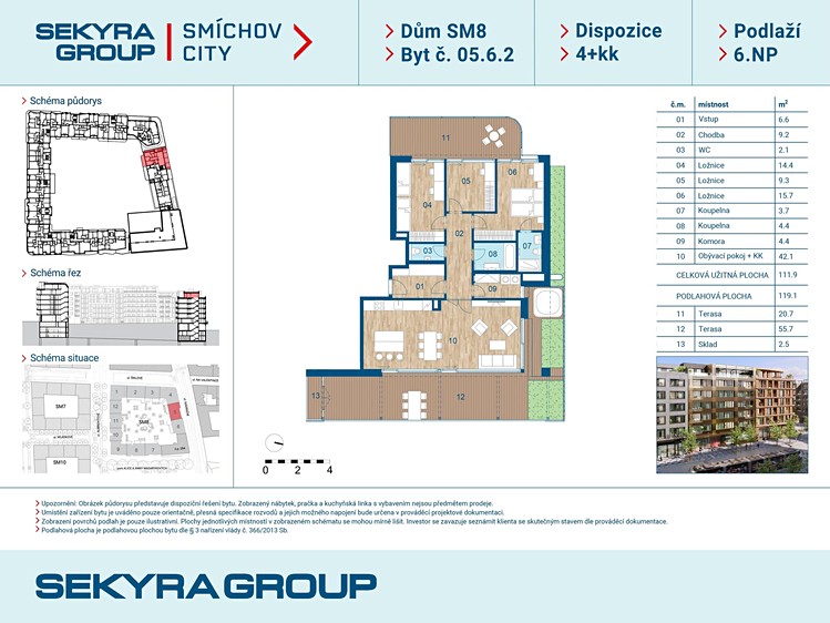 Prodej bytu 4+kk 111 m² - foto 2