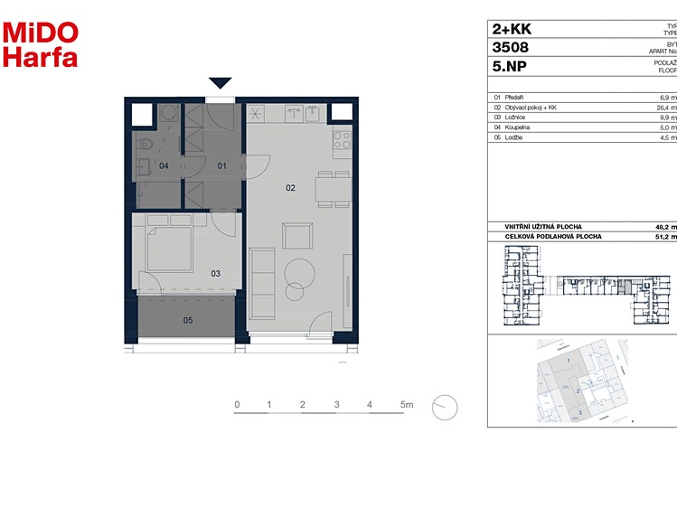 Prodej bytu 2+kk 52 m² (Jednopodlažní) - foto 5