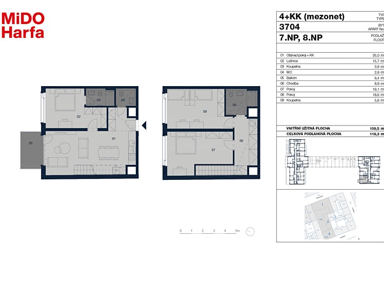 Prodej bytu 4+kk 118 m² (Mezonet) - foto 2