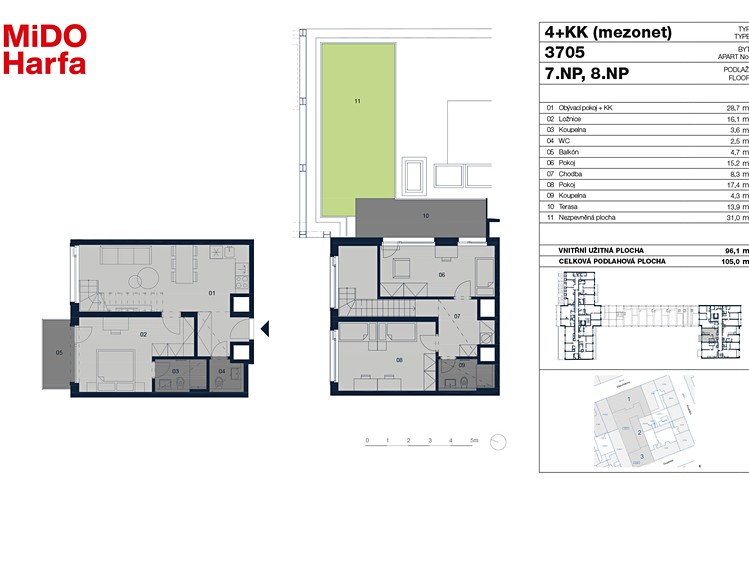 Prodej bytu 4+kk 105 m² (Mezonet) - foto 3