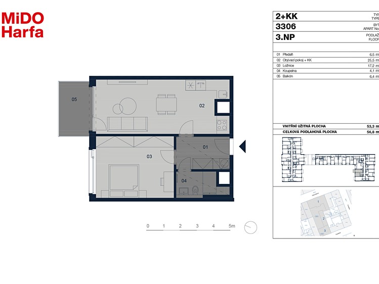 Prodej bytu 2+kk 57 m² (Jednopodlažní) - foto 3
