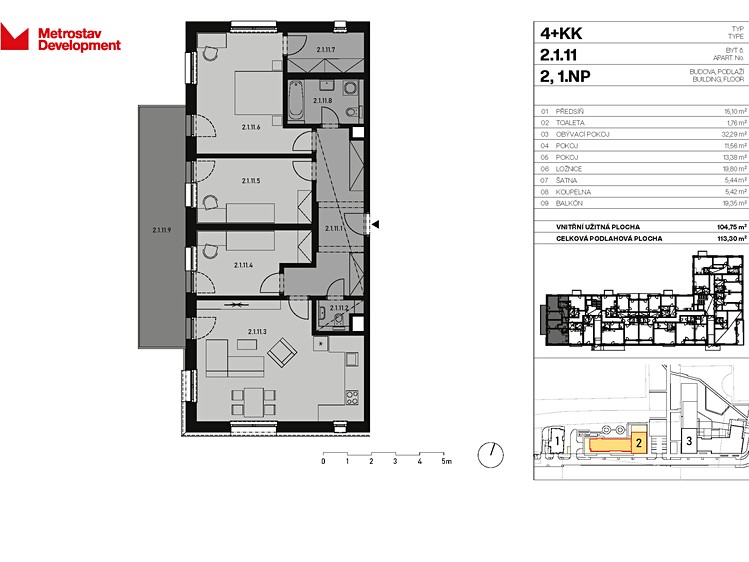Prodej bytu 4+kk 113 m² (Jednopodlažní) - foto 4