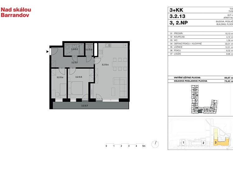 Prodej bytu 3+kk 75 m² (Jednopodlažní) - foto 4