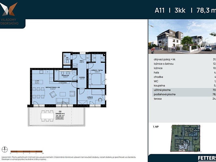 Prodej bytu 3+kk 80 m² - foto 3
