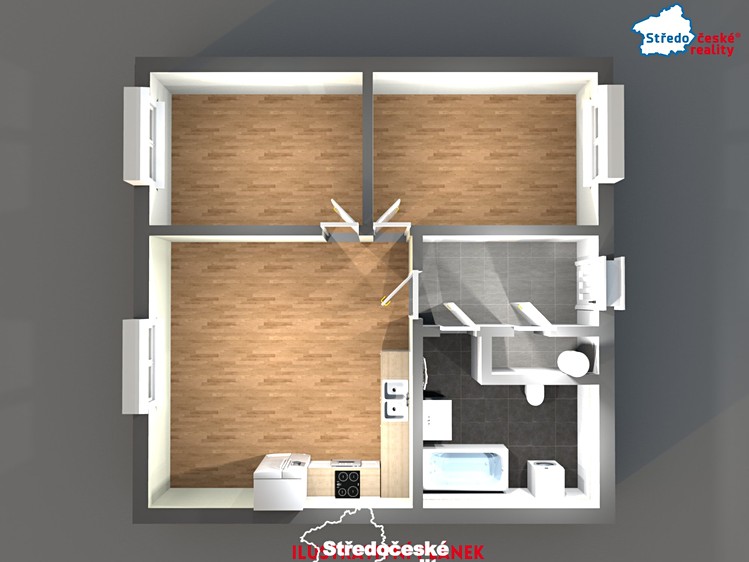 Pronájem bytu 3+kk 56 m² - foto 2