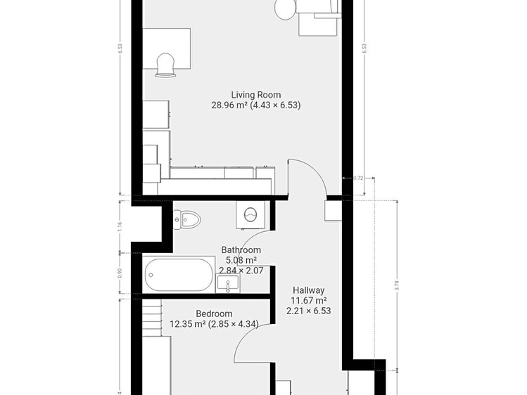 Pronájem bytu 2+kk 59 m² (Jednopodlažní) - foto 5