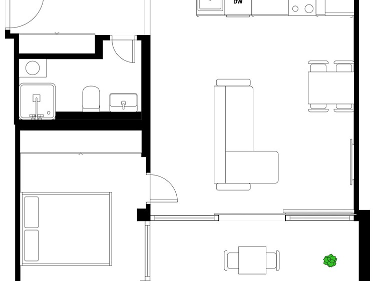 Pronájem bytu 2+kk 48 m² - foto 3