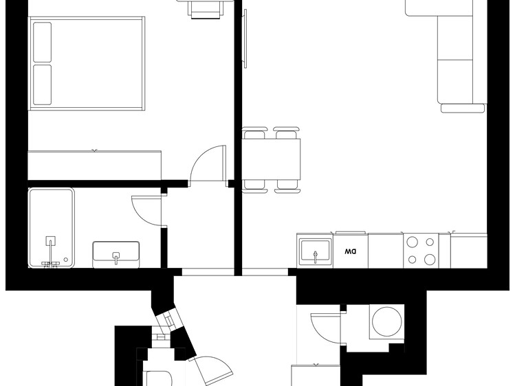 Pronájem bytu 2+kk 50 m² (Jednopodlažní) - foto 3
