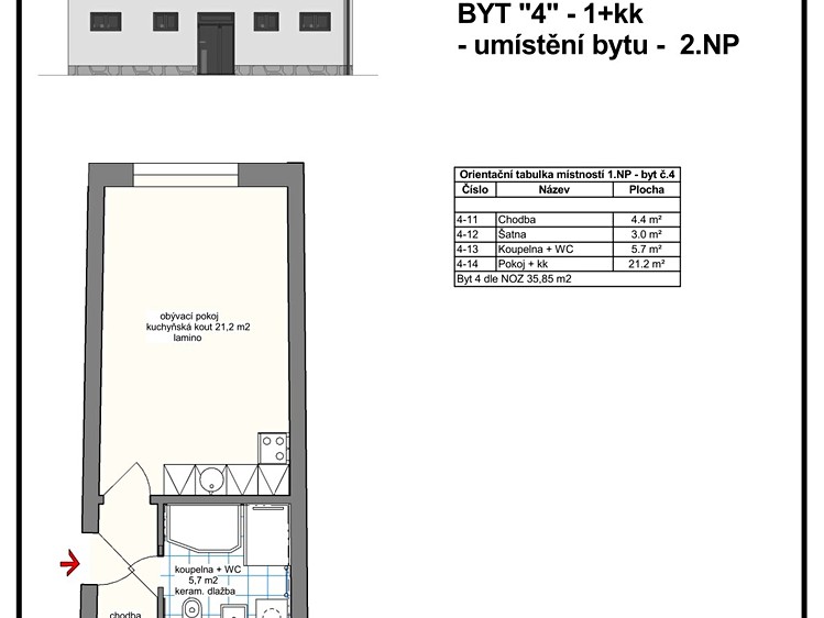 Pronájem bytu 1+kk 36 m² (Jednopodlažní) - foto 7